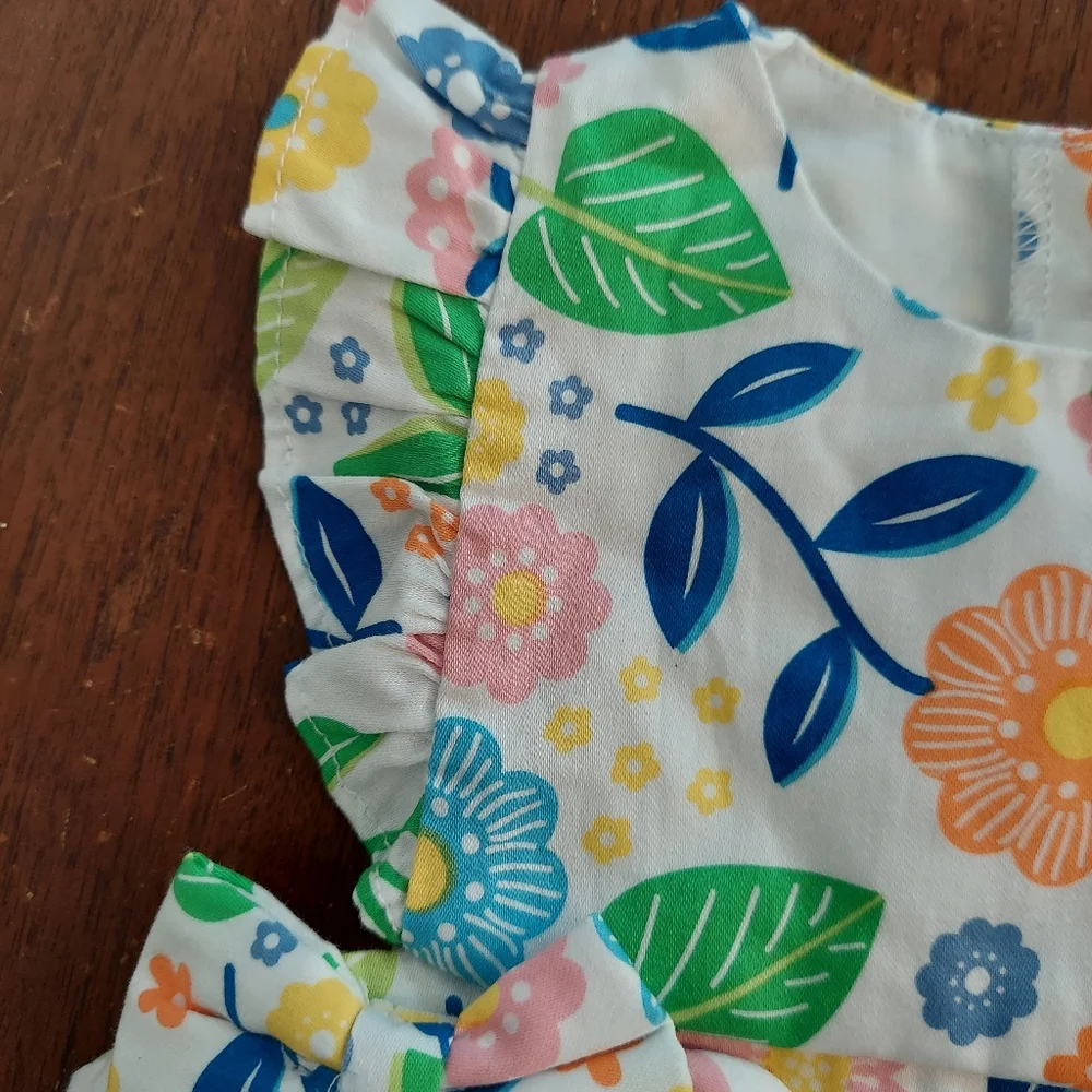 🎁10/$25 -Good Lad romper,  3 months,  girly, floral with ruffles